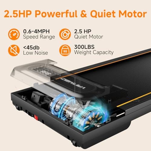 Walking Pad with Auto Incline, Under Desk Folding Treadmill with Remote Control and LED Display for Home Office, 3HP Portable Walking Jogging Running Machine, 300 LB Capacity 5