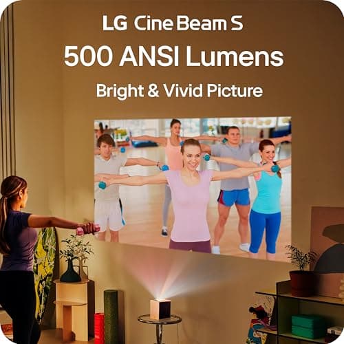 LG CineBeam S PU615U 4K UHD Ultra Short Throw Smart Projector, Auto Screen Adjustment, up to 100” Projection, up to DCI-P3 154%, 450,000:1 Contrast, Speakers with Dolby Atmos, HDR10, HDMI, USB, HID 12