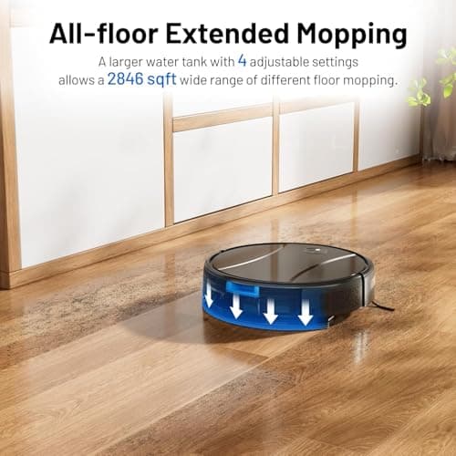 Tipdiy Robot Vacuum and Mop Combo,4200Pa Powerful Robotic Vacuum Cleaner with Self-Charging, Home Automatic Robot Aspiradora for Hard Floor, Low Carpet, Pet Hair, App&Voice&Remote Smart Control 5
