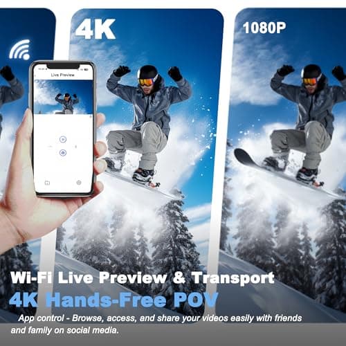 4K Mini Body Camera - Thumb Sports Action Cam 128GB with Audio, Wearable Hands-Free Chest Pov Recording, Helmet Mount & Magnetic Personal Clip On Camcorders - For Cap Shirt Outoor Cycling Skiing 7