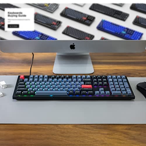 Keychron V6 Wired Custom Mechanical Keyboard, Full-Size QMK/VIA Programmable Macro with Hot-swappable Keychron K Pro Brown Switch Compatible with Mac Windows Linux (Frosted Black-Translucent) 7