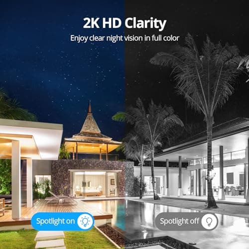 QNINE Outdoor Security Camera 2 Pack, 2K Wireless Cameras with 2-Way Audio, Motion Detection, Waterproof, Color Night Vision, TF/Cloud Storage (up to 256GB), Alexa Compatible 9