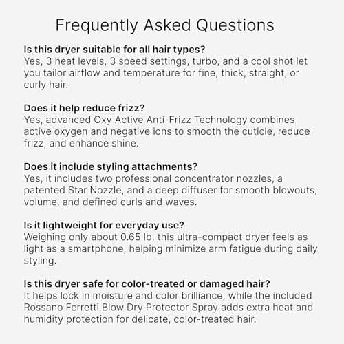 GA.MA IQ3 Perfetto x Rossano Ferretti Hair Dryer with 120,000 RPM Brushless Motor, Smart Auto-Standby, Oxy Active Anti-Frizz Technology, Pearl White 10