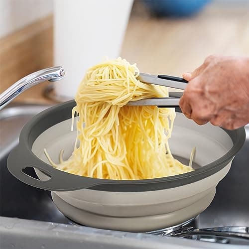 Glad Collapsible Colander Strainer - 2L | Small Pasta Drainer for Kitchen, Vegetables, and Fruit | Round Plastic Foldable Draining Basket for Easy Storage 5