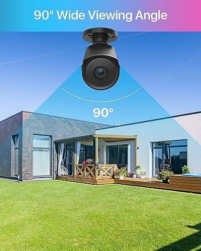 ZOSI 1080p HD-TVI Home Security Camera with Audio,Built-in Mic,Night Vision,1920TVL 2MP Outdoor CCTV Cam Only Compatible with ZOSI 3K Lite Analog DVR 6