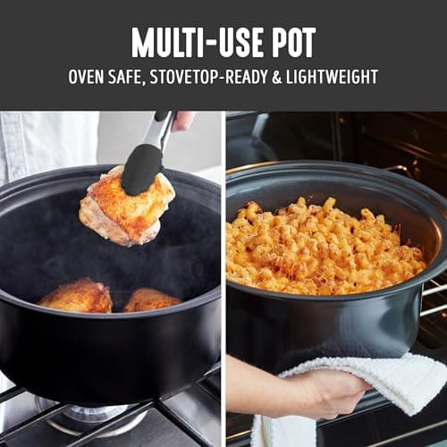 GreenLife 6QT Slow Cooker, Non-Toxic PFAS-Free Ceramic Nonstick Removable Interior Bowl, Programmable, Family Friendly, Keep Warm, Stovetop & Oven Safe, Dishwasher Safe Crock, Timer, Glass Lid, Black 8