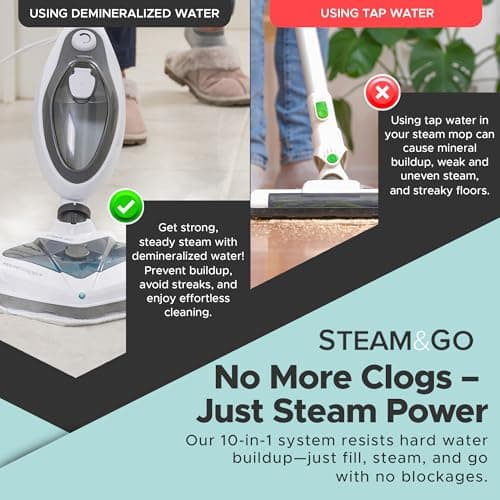 Steam & Go 10-in-1 Multi-Surface Steam Mop - Deep Clean with Heat 6