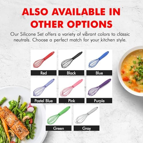 Chef Craft Premium Silicone Wire Cooking Whisk, 10.5 inch, Black 7