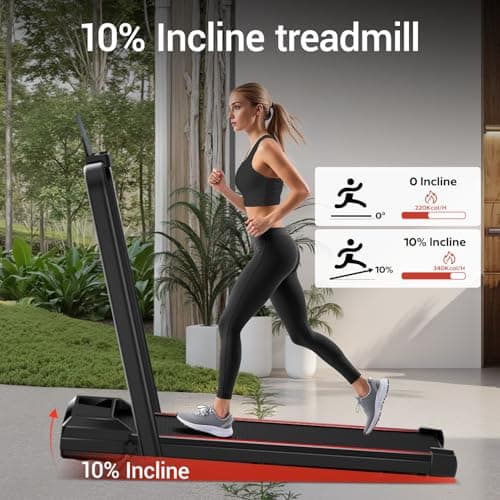 CURSOR FITNESS 2-in-1 Under Desk Treadmill, Walking Pad for Home Small, Folding Treadmill, 2.5 HP Quiet Brushless, 265 LBS Capacity 5