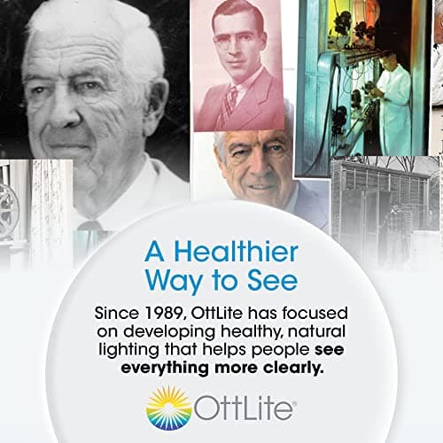 OttLite Dual Shade LED Desk Lamp - 3 Color Temperature Modes, Auto Shut-Off Timer, Adjustable Neck & Touch Activated Controls - Crafting, Sewing, & Studying 7