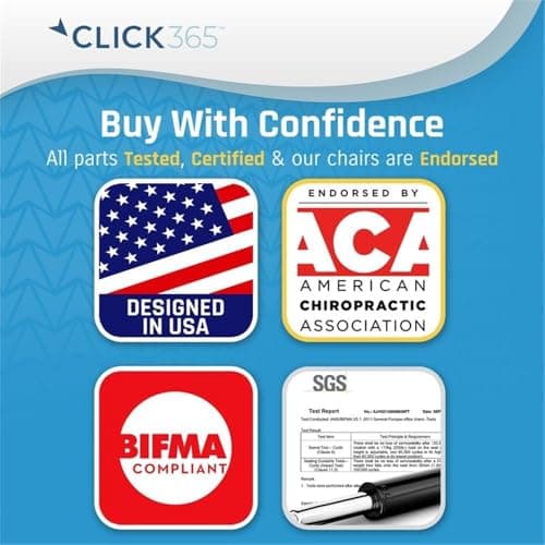 Click365 Transform 1.0 Extra Comfort Ergonomic Mid Back Desk Chair, with Padded armrests, Adjustable-Height, Tilt, Lumbar Support, Bonded Leather, Cognac 7