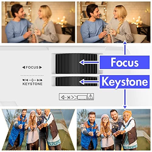 [WiFi Projector] XRPrime 7500Lumens Mini Projector, Full HD 1080P 200'' Display Supported, Compatible with Smartphones, TV Stick, Video Games, DVD Player, HDMI/AV/VGA/USB for Outdoor Movies, HI-06 6