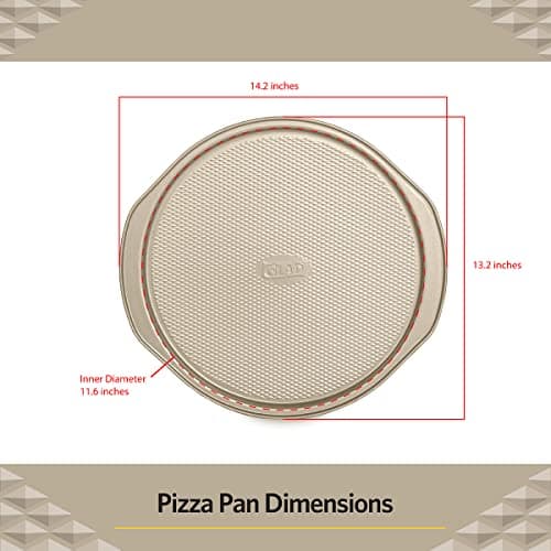 Glad Nonstick Large Pizza Pan for Oven | Round Baking Tray | Textured Cooking Sheet Crisper | Premium Bakeware Series for Home Kitchen 5