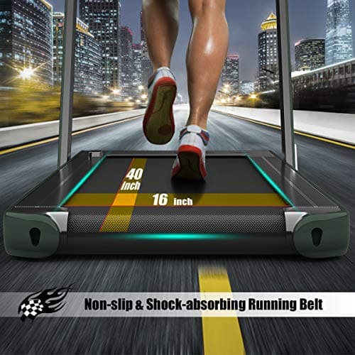 Goplus 2 in 1 Folding Treadmill with Dual Display, 2.25HP Superfit Under Desk Electric Pad Treadmill, Installation-Free, Blue Tooth Speaker, APP Control, Remote Control, Walking Jogging for Home 6