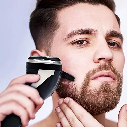 Hatteker Electric Shaver Rotary Razor Men Cordless Beard Trimmer Pop-Trimmer Waterproof 6