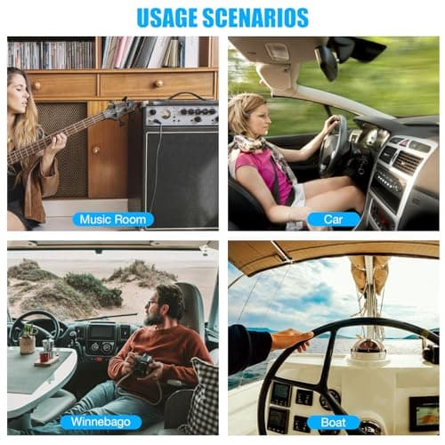 Facmogu 9-Band Car Audio Equalizer, Car Graphic Equalizer EQ W/Front, Rear + Sub Output, 8V RMS Line Driver, Adjustable Audio Output for Car, Boat, W/CD/AUX Input Select & White Light Illumination 7