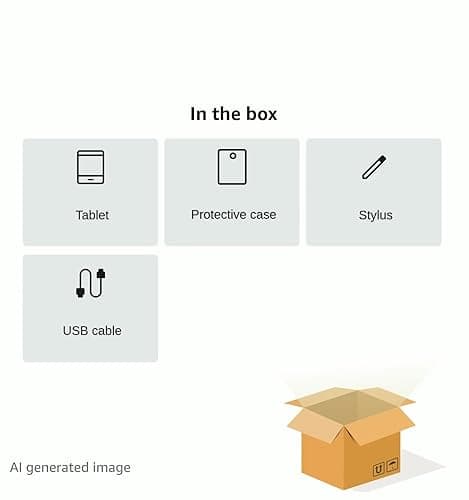 HOTTABLET Tablet 10-inch Android 15, RAM 12GB(4+8Expand) +ROM 64GB, 2+8MP Dual Camera, 6000mAh Battery (Tablet+case+Stylus)(Black) 8