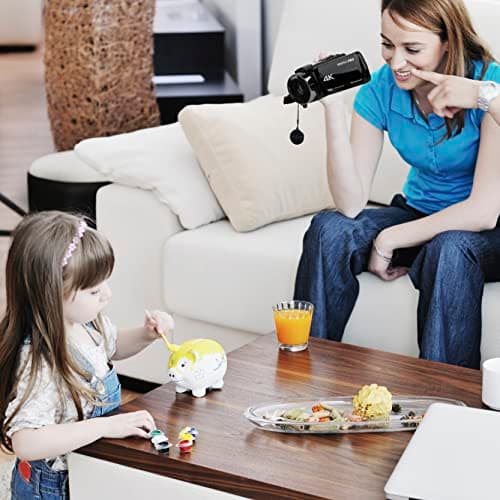 Vivitar 4K Video Camera, Wi-Fi Ultra HD Camcorder with 18x Digital Zoom, 3” IPS Touchscreen Video Recorder with Night Vision, Vlogging Camera with 3.5mm Microphone Jack, Rechargeable, SD Card Slot 7