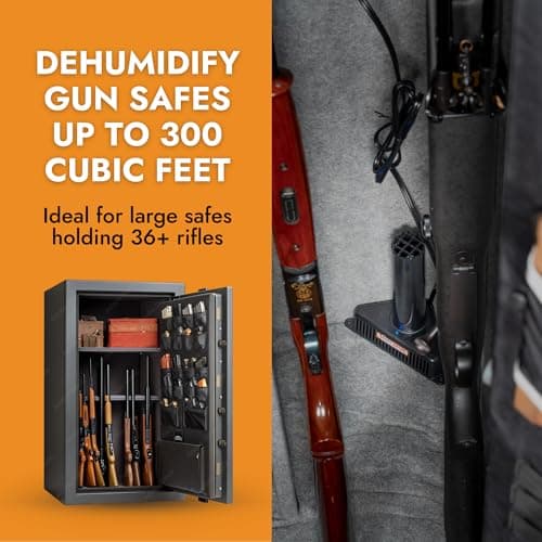 PEET Dryer, SafeKeeping Dryer and Dehumidifier for Gun Safes and Storage Cabinets, For Up to 300 Cubic Feet of Enclosed Space 4