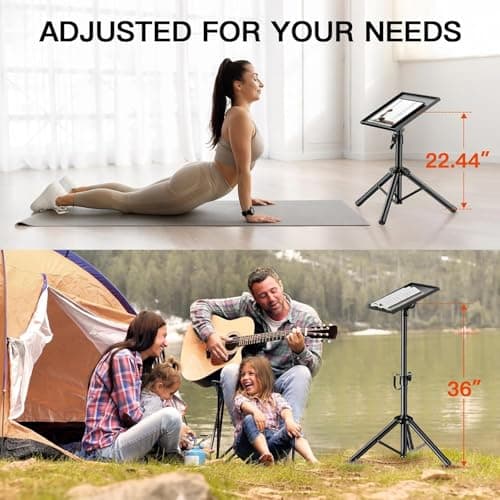 AMADA Projector Stand, Laptop Stand with Adjustable Height 22 to 36 inch, Heavy Duty Projector Mount as DJ Racks, Portable Projector Tripod Stand, Tall Floor Stand for Office, Home, Stage or Studio 7