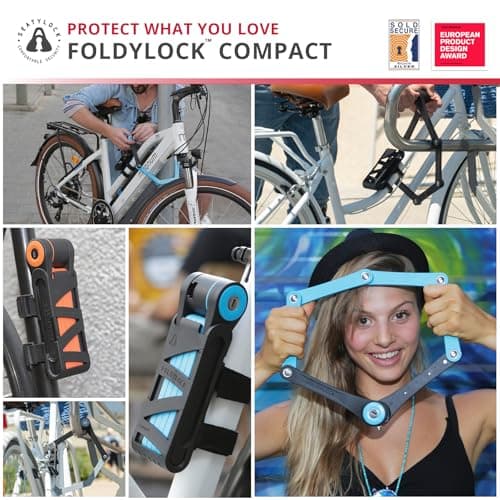Seatylock FoldyLock Compact Folding Bike Lock - Award Winning Patented Lightweight High Security Bicycle Lock - Heavy Duty Anti Theft Smart Secure Guard with Keys & Case for Bikes or Scooters 5