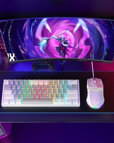 SOLAKAKA SM900 Gaming Mouse Wired with RGB,Adjustable 12800 DPI Wired Gaming Mouse with Side Buttons,Computer Mouse for Laptop/PC,White 6