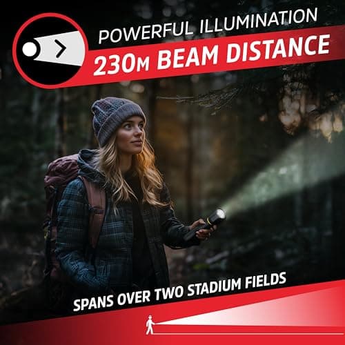 Energizer LED Flashlight Vision PRO, Ultra Bright 1000+ Lumens, IPX4 Water Resistant, Aircraft-Grade Aluminum LED Light, Rugged Metal Flash Light for Outdoors, Emergency Power Outage, Black 5