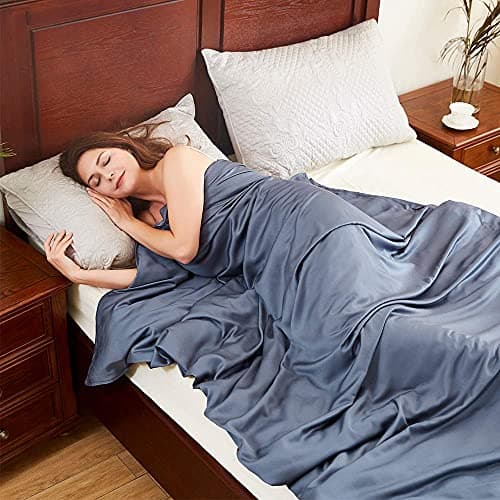 Dornroscn Cooling Weighted Blanket Duvet Cover Viscose Made from Bamboo Cover for Blanket Removable Queen Size 60''x80'' Navy Blue