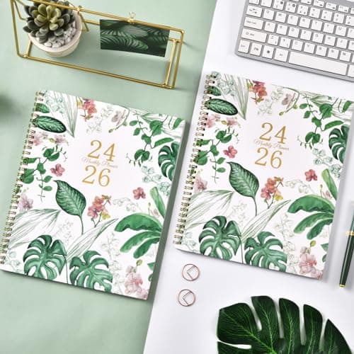 Lily of the Valley 2024-2026 Two-Year Monthly Planner - 9" x 11", Flexible Cover, Pockets, Thick Paper 7
