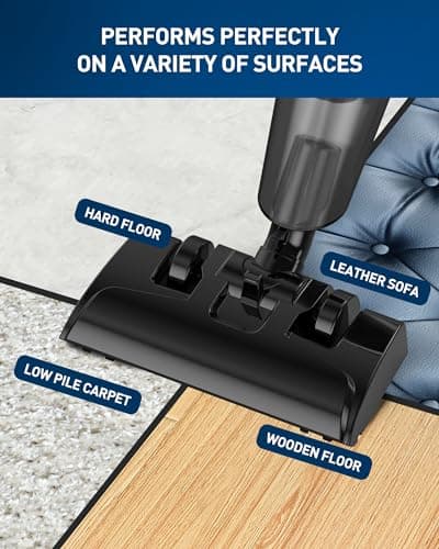 Hihhy Vacuum Cleaner, Stick Vacuum Corded, 4-in-1 Handheld Small Vacuum Cleaners for Home, Mini Vacuum Lightweight 20Kpa 600W Powerful Suction, Portable Hand Held Vac for Hard Floor 6