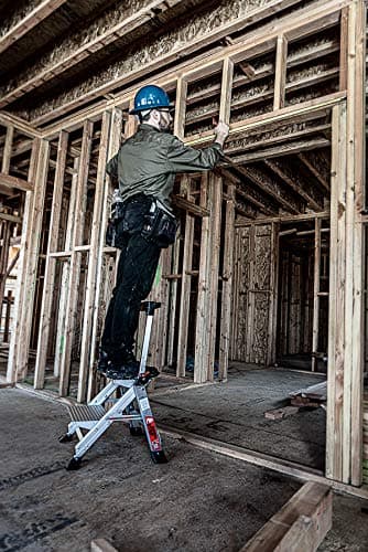 Little Giant Ladders, Jumbo Step, 2-Step, 2 foot, Step Stool, Aluminum, Type 1AA, 375 lbs weight rating, (11902), Silver 18