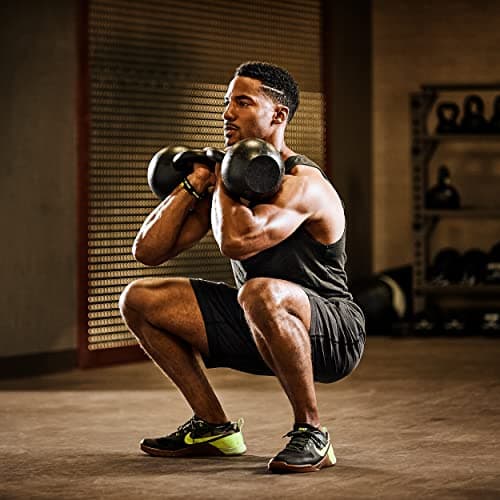 Kettlebell Kings | Powder Coated Kettlebells Weight 15LB | Hand weights Workout Gym Equipment & Strength training sets for Women & Men | Weights set for Home Gym (5-90LB) 5