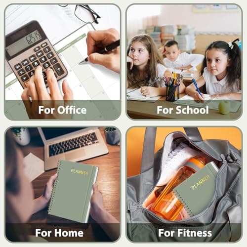 Undated Weekly Planner, Weekly To Do List Notebook with Goal, Organizer & Habit Tracker, A5 Daily Planner with Spiral Binding, Ideal for Office School Suppies 6