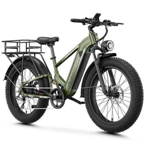 LEONX M2 pro Electric Bike,1800W Peak Motor Ebike for Adults, 26'' x 4.0'' Fat Tire Electric Bike with 48V 17.5AH Battery, 36MPH 85Miles Long Range Electric Mountain Bike with Rear Basket