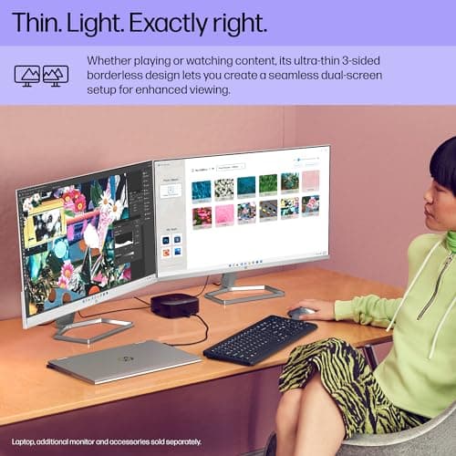 HP Series 5 27 inch FHD Monitor, Full HD Display (1920 x 1080), IPS panel, 99% sRGB, 1500:1 contrast ratio, 300 nits, Eye Ease, 527sw (2024) (Renewed) 8