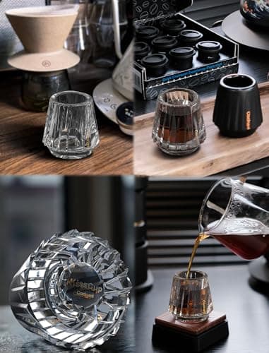 Cocinare Espresso Cups Set of 2, Crystal Clear Espresso Shot Glasses, Ideal Small Demitasse Cups for Pour Over Coffee Maker and Cortado, Essential Coffee Bar Accessories, Gift for Lovers, 1.5 OZ 5