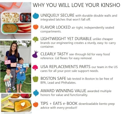 Bento-Box Lunch Boxes for Kids, Boys, Adults. Leakproof Lunch Set, Bentoboxes for School or Work. Portion Containers. BPA Free. 6 Compartments. Fork & Spoon. Blue & Navy Blue Large 8