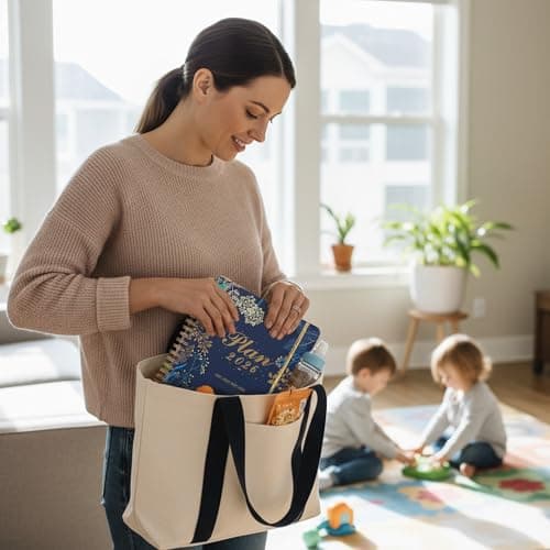 CAGIE 2026 Planner Weekly and Monthly​, Jan-Dec 2026 8.3 x 9.3 Inch Hardcover Spiral Bound, 13 Tabs and Pocket, Floral Daily Planner​ for Women, Perfect 2026 Yearly Calendar Planner​ 6