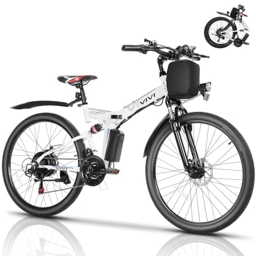 Vivi M026TGB Electric Bike 26" Electric Bike for Adults, Peak 750W Folding Electric Mountain Bike, 48V Removable Battery Ebike, 21 Speed Ebike, Top 22 Mph, Up to 50 Miles, SGS Certified to UL2849