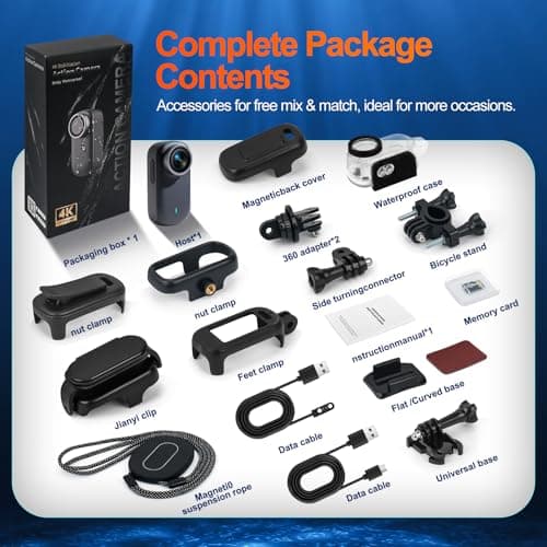 DOLLRANK 4K Mini Body Camera, Portable Thumb Action Camera with Audio, Vertical/Wide Mode, Hands-Free POV Wearable Cam for Running, Cycling/Biking, Hiking, Home & Personal Safety Recording(Black32GB) 9