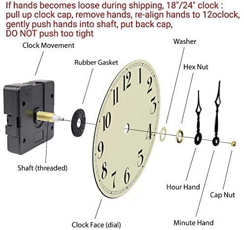 Oldtown Farmhouse Metal & Solid Wood Noiseless Wall Clock (Coastal Grey, 24-inch) 6