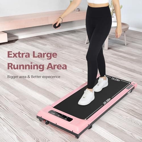 FUNMILY Walking Pad Treadmill, Under Desk Treadmill for Home Office with Remote Control, Portable 2.5HP Walking Jogging Running Machine with LED Display, 300lbs Weight Capacity, APP Control 6