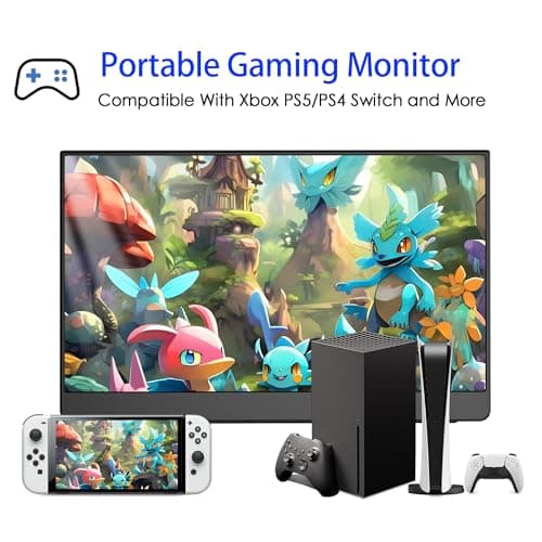 Wanlusiri 4K 16-Inch Portable Monitor for Laptop - 3840x2400 16:10 IPS Second External Travel Display With Folding Stand - Ultra-Slim Gaming Screen for MacBook Mini PC 6