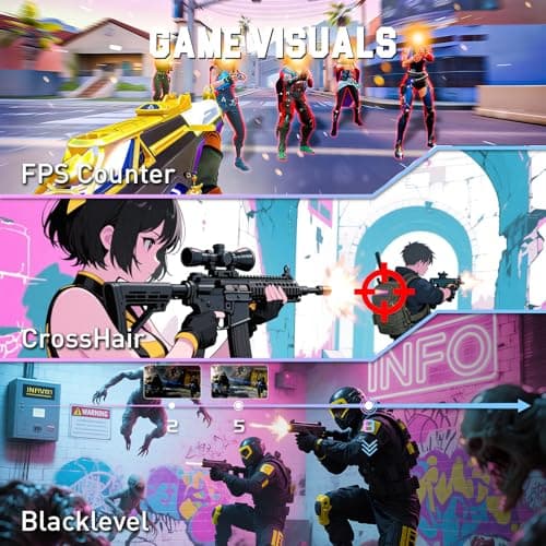 SANSUI Gaming Monitor 27" 1440p 260hz/240hz WQHD 2K - Fast IPS 1ms FreeSync Premium 丨DCI-P3 98% 丨sRGB130% 丨HDR10 丨2×DisplayPort 1.4丨2×HDMI2.0 PC Gaming Monitor with Crosshair 7