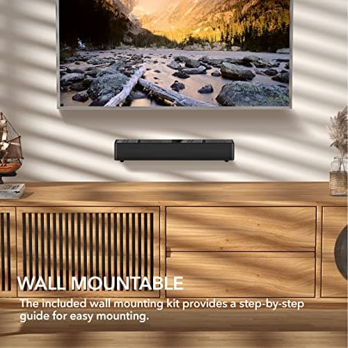 LARKSOUND 2.1 CH Sound Bar with Built-in Subwoofer, Small Soundbar for TV, PC, Gaming, Mini TV Speaker with Bluetooth/HDMI ARC/Optical/AUX/USB Connections 6