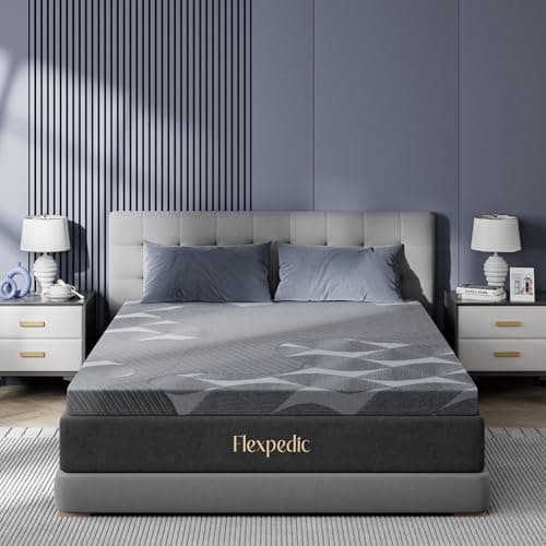 Flexpedic Firm Mattress Topper 3 Inch King Size - Advanced Gel Infused Memory Foam Bed Topper for Deep Pain Relief - Breathable & Washable Cover - CertiPUR-US Certified Comfort Enhancement