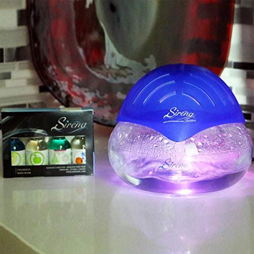 Sirena Twister Deluxe Pack (Black) including Fragrance Pack- Water Filter Air Freshener For Home and Office - Essential Oil Aroma Diffuser With LED Night light - Small Air Cleaner For Smoke and Pets 9