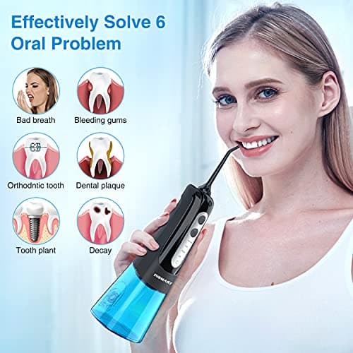 INSMART Water Flosser for Teeth: Cordless Dental Electric Flosser for Oral Care,Rechargeable Floss DIY Mode IPX7 Waterproof,Portable Travel Flossers Set for Teeth Cleaning with 4 Modes 5