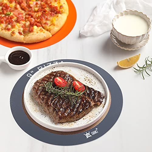 Silicone Baking Mat Set of 4, GUANCI Grade Food Baking mats Non-Stick Reusable Pizza Bakeware Mat for Making Macaroon, Pizza, Cookie, Pastry, Bread, Bun(Grey) 7