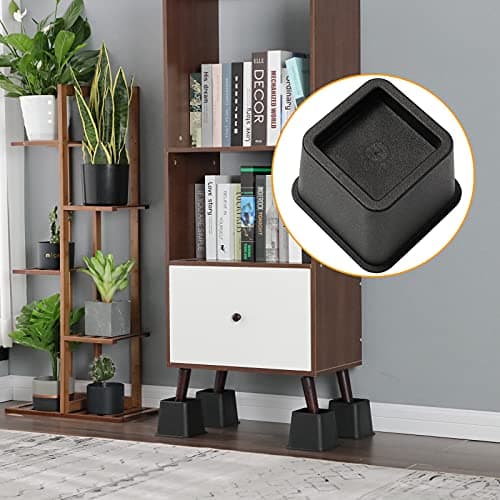 Ihomepark Bed Risers 3 Inch, Heavy Duty Square Furniture Frame Lift for Couch, Chair, Desk, Sofa and Bunk Bedpost, Set of 4 7
